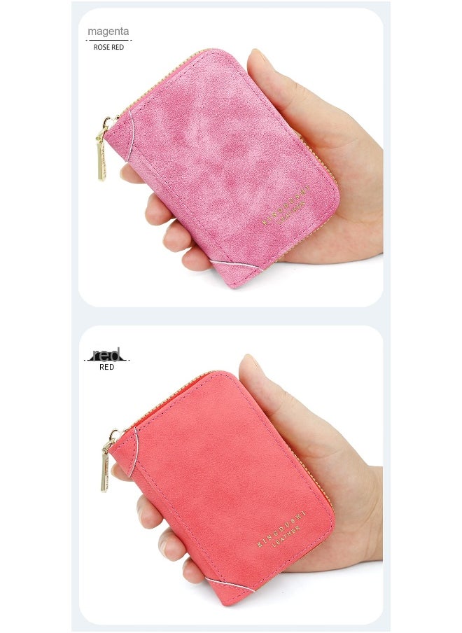 Card Bag Exquisite Pu Matte Texture Large Capacity Multi-card Bag Organ Bag Coin Wallet Card Bag