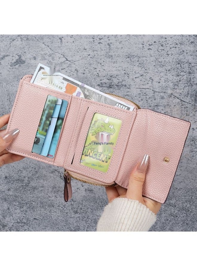 New Short Printed Multi-card Student Purse Ladies Large Capacity Organ Card Coin Purse Wallet All-in-one Bag