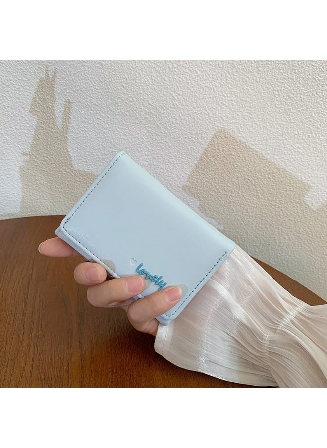 Korean Lovely Letter Small Purse Women's Purse Short Folding Large Capacity Simple Student Fashion Coin Wallet Card