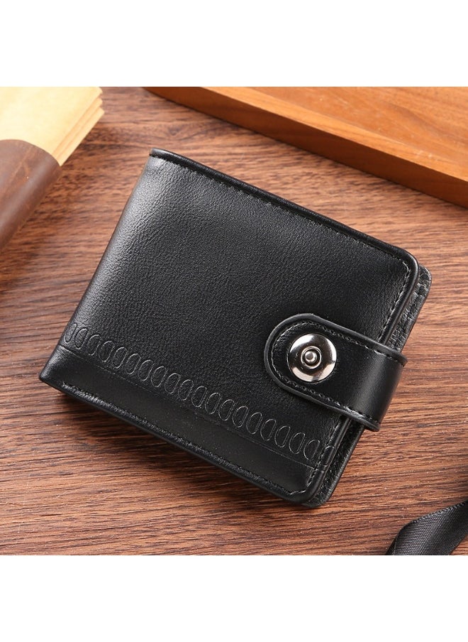 Horizontal Wallet Male PU Business Fashion Multi-card Large Capacity Multi-function Card Holder Vintage Large Banknote Clip