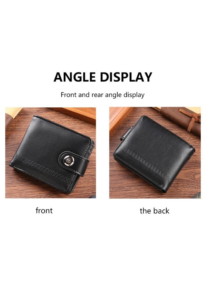 Horizontal Wallet Male PU Business Fashion Multi-card Large Capacity Multi-function Card Holder Vintage Large Banknote Clip