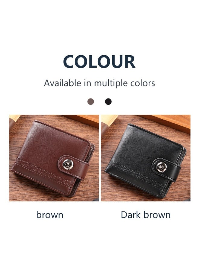 Horizontal Wallet Male PU Business Fashion Multi-card Large Capacity Multi-function Card Holder Vintage Large Banknote Clip