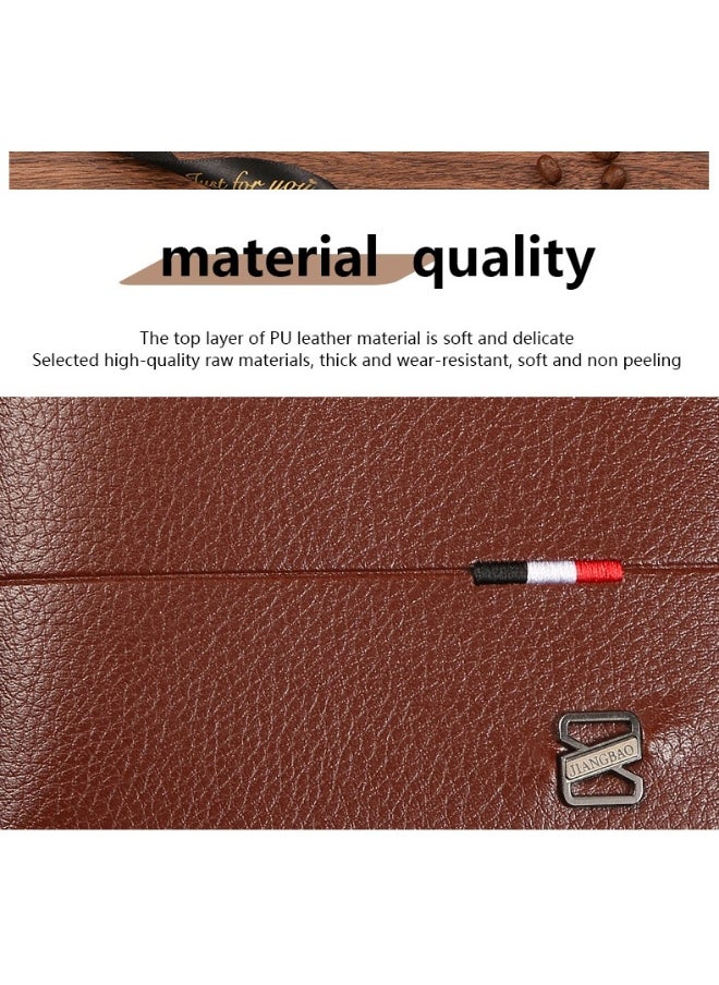 Men's Leather Wallet Bank Credit Card Clip Casual Short PU Leather Coin Bag Men's Card Holder
