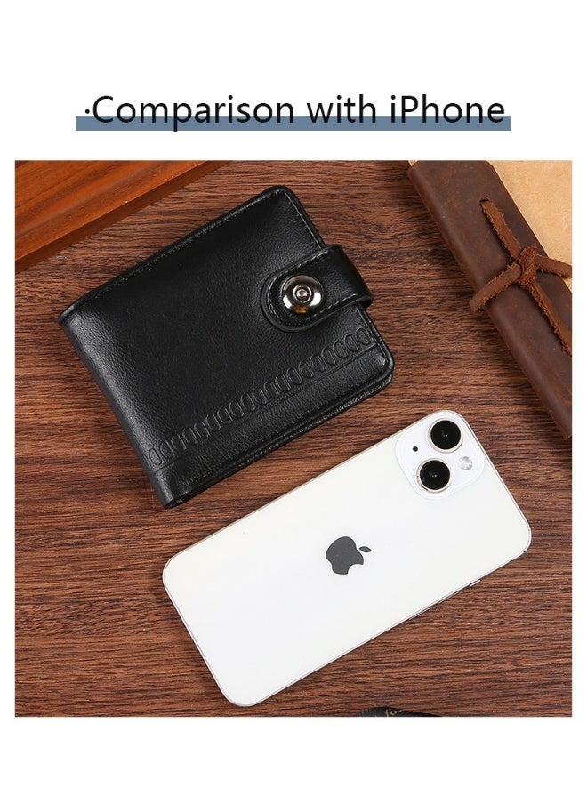 Horizontal Wallet Male PU Business Fashion Multi-card Large Capacity Multi-function Card Holder Vintage Large Banknote Clip