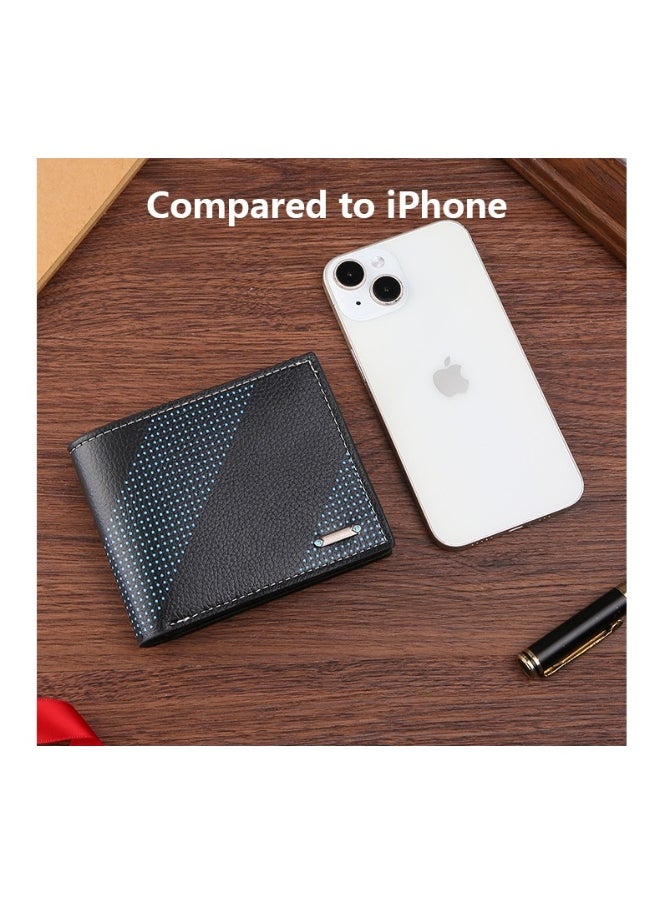 Men's Short Wallet Fashion Retro Multifunctional Wallet Zipper Buckle Card Holder