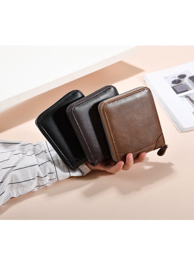 European and American Business Men's Short Wallet Multi-functional Classic Fashion Trend Clip Multi-card Coin Wallet