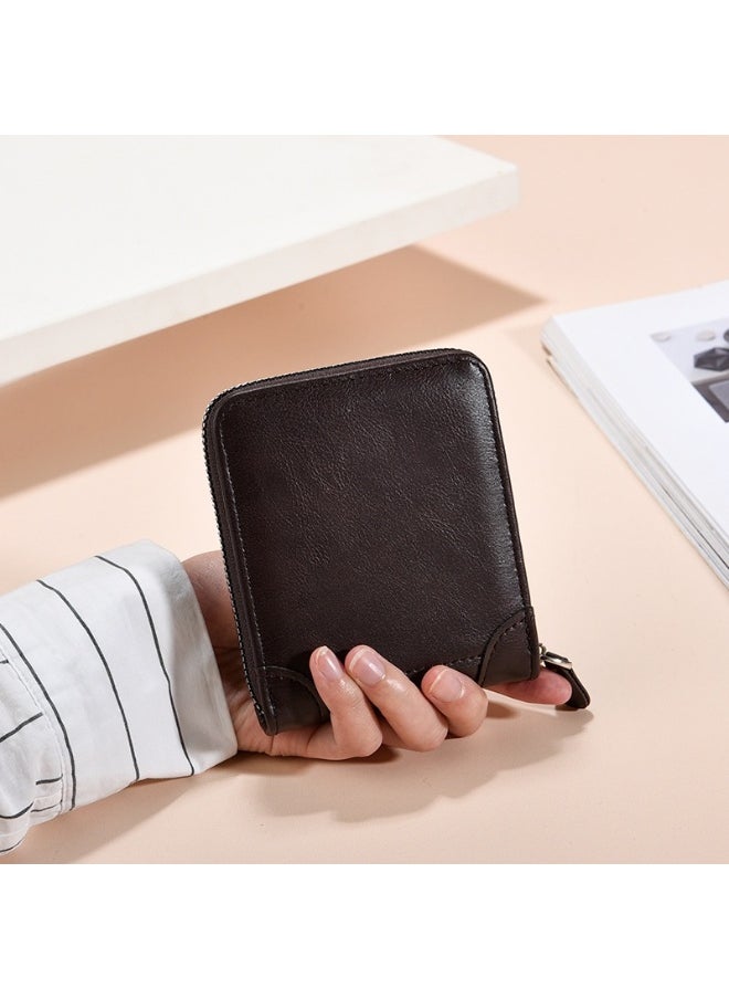 European and American Business Men's Short Wallet Multi-functional Classic Fashion Trend Clip Multi-card Coin Wallet