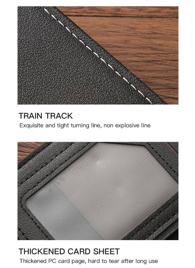 New Men's Fashion Long Wallet Soft Leather Wallet Holding Bag Large Capacity Business Bag Multi-card Card Holder