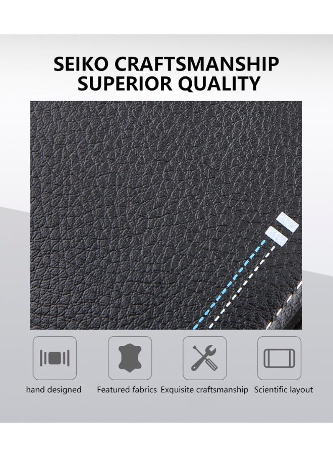 Men's Wallet Short Casual Fashion Simple Thin Wallet Youth Large Capacity Card Holder Coin Wallet