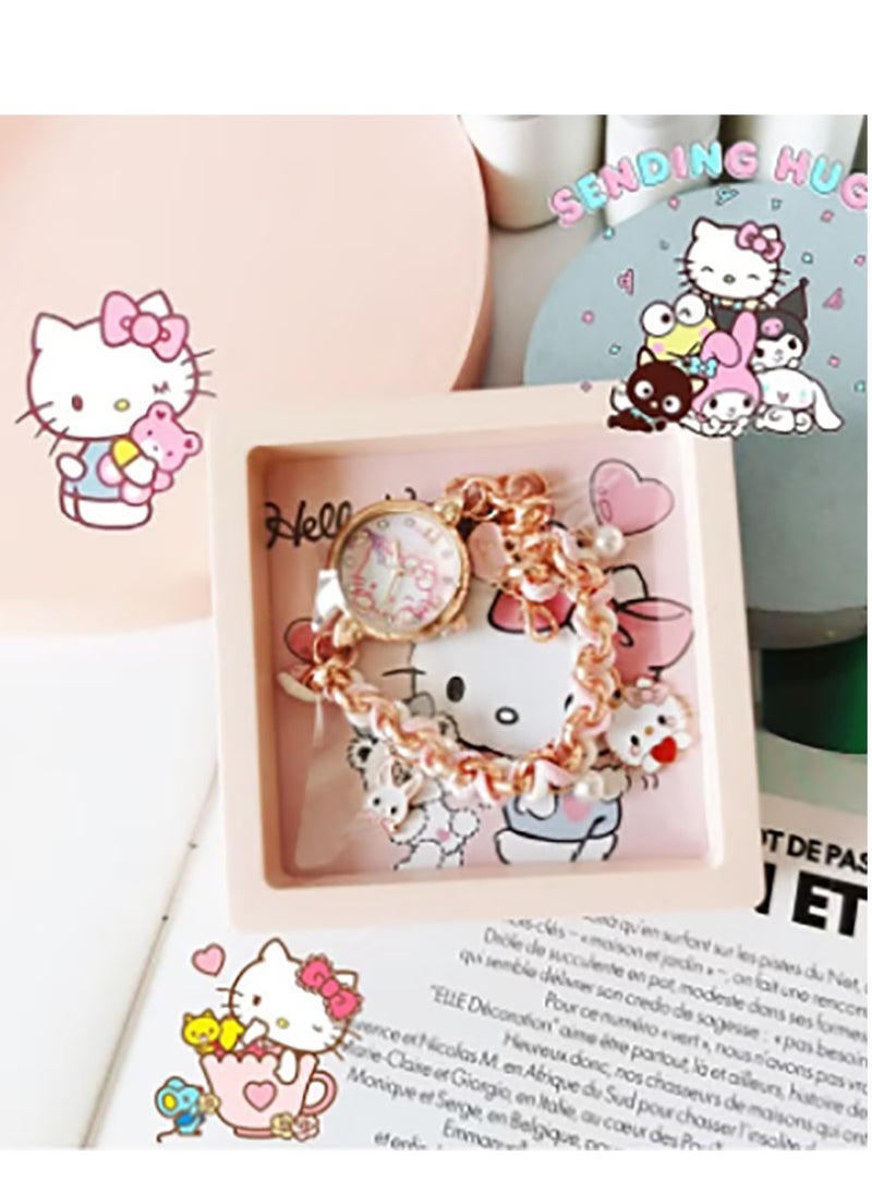 Cartoon Sanrio Hello Kitty Children's Bracelet Watch Suitable for Kids of All Ages Gift Watch