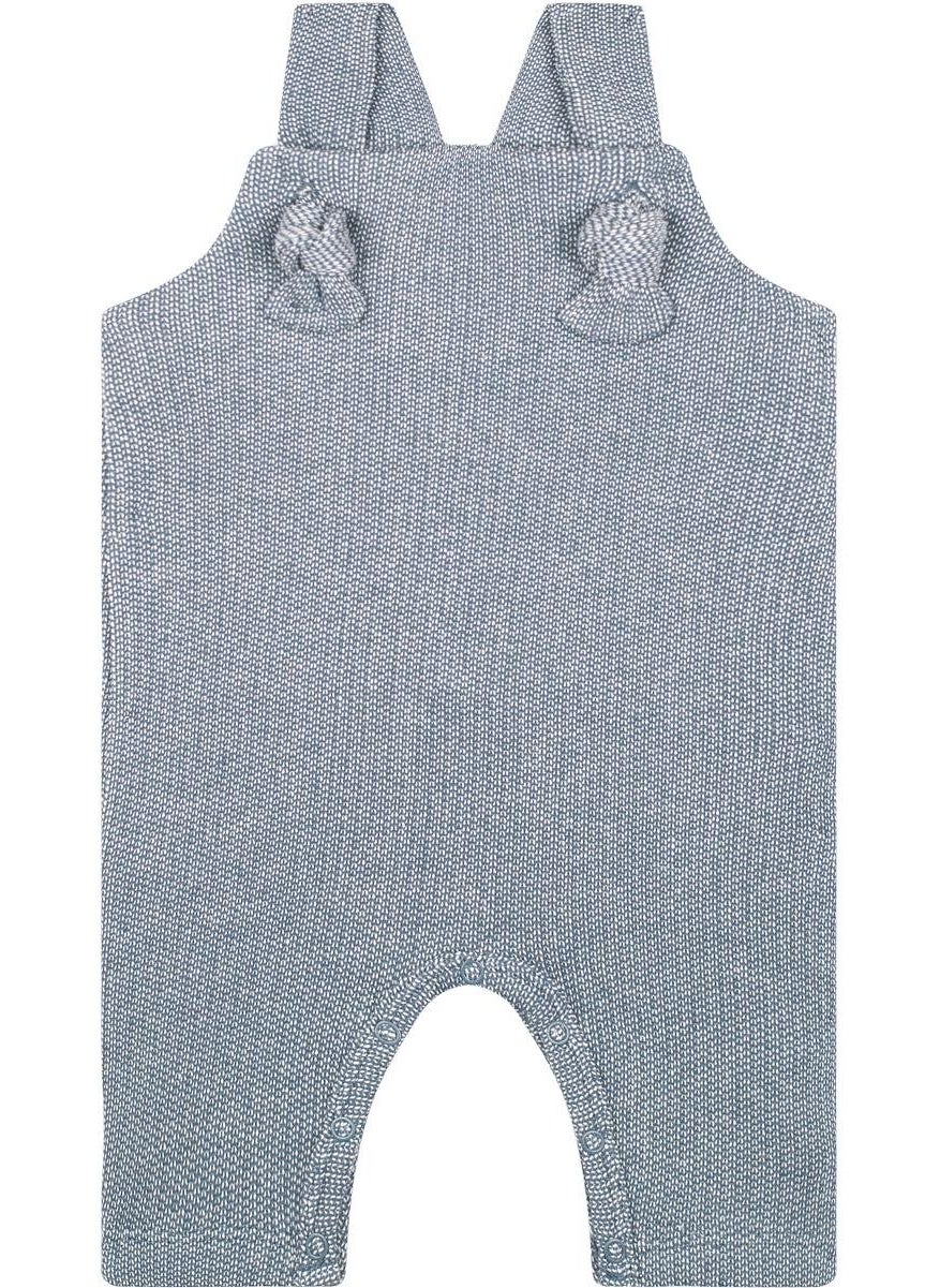 Blue Textured Futter Overalls