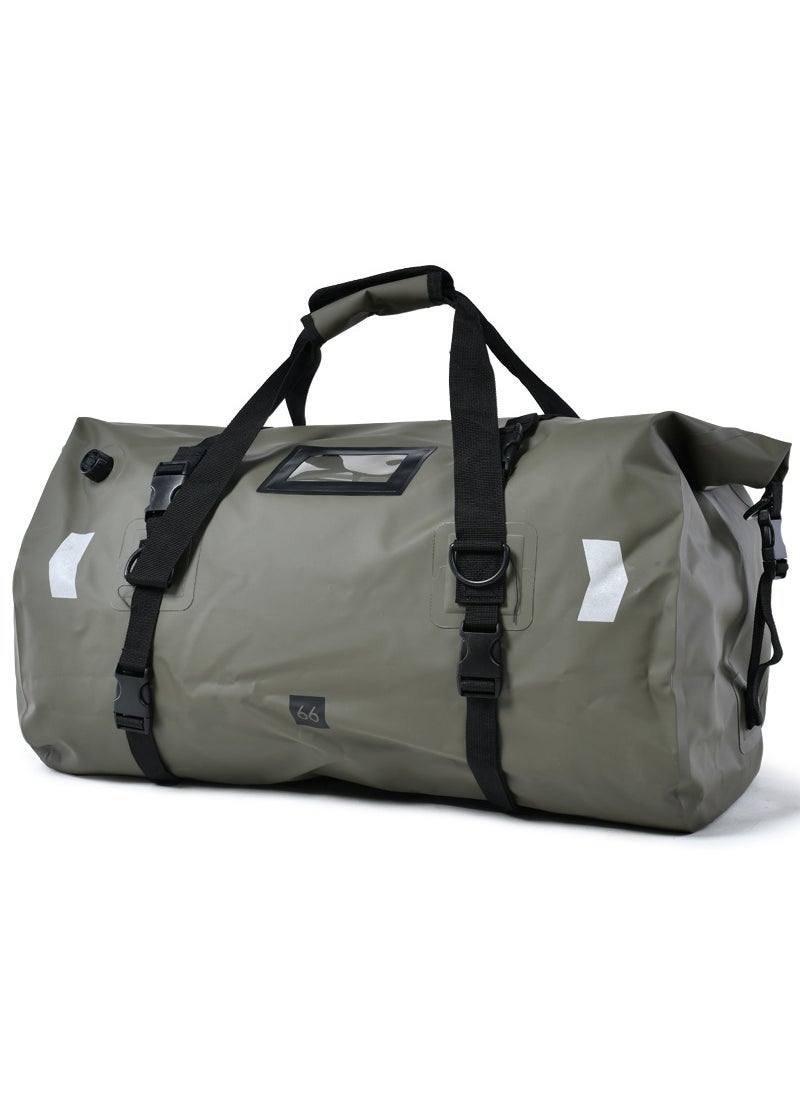 Waterproof Large Capacity Motorcycle Riding Backpack Tail Bag Camping Storage Bag Motorcycle Seat Pack for Motorbike Green