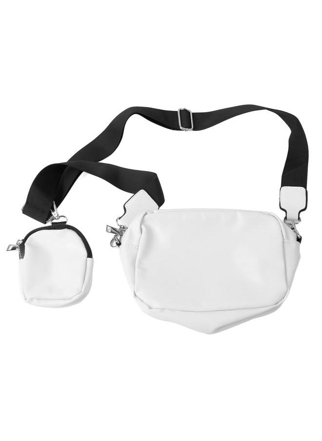 Chest Bag Inspired Sports Nylon Pack Utility Breathable Lightweight Chest Pack for Running Workouts White Free Size