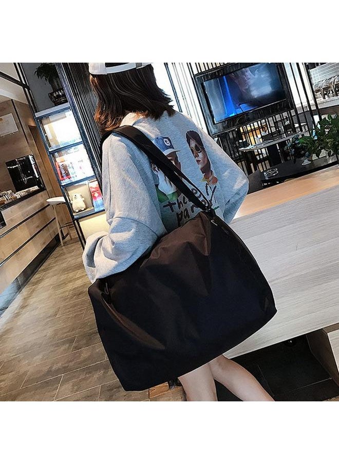 Women Men Gym Exercise Dry Wet Separation Handbag Training Workout Shoulder Bag (Black)