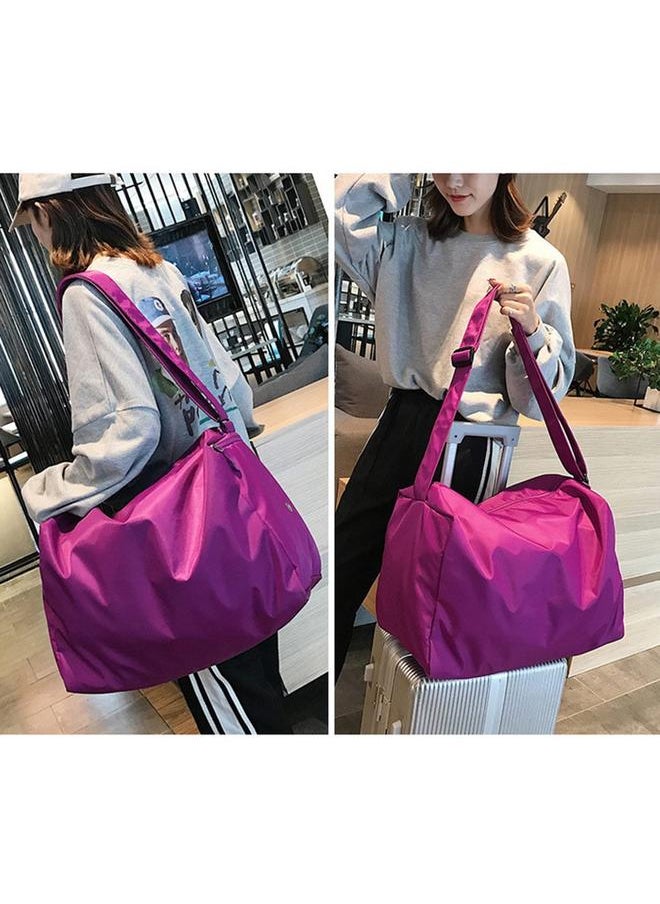 Women Men Gym Exercise Dry Wet Separation Handbag Training Workout Shoulder Bag (Purple)