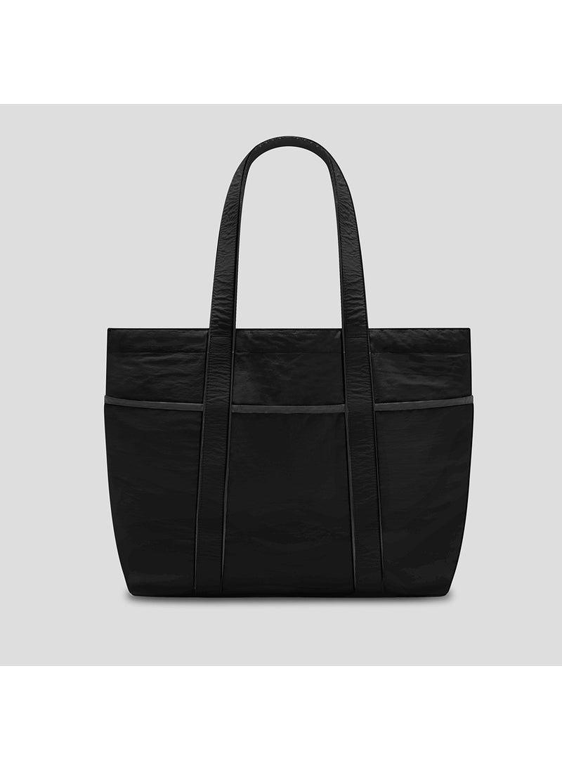 Fashionable 20L Tote Bag Waterproof Casual Commuter Shoulder Handbag Black