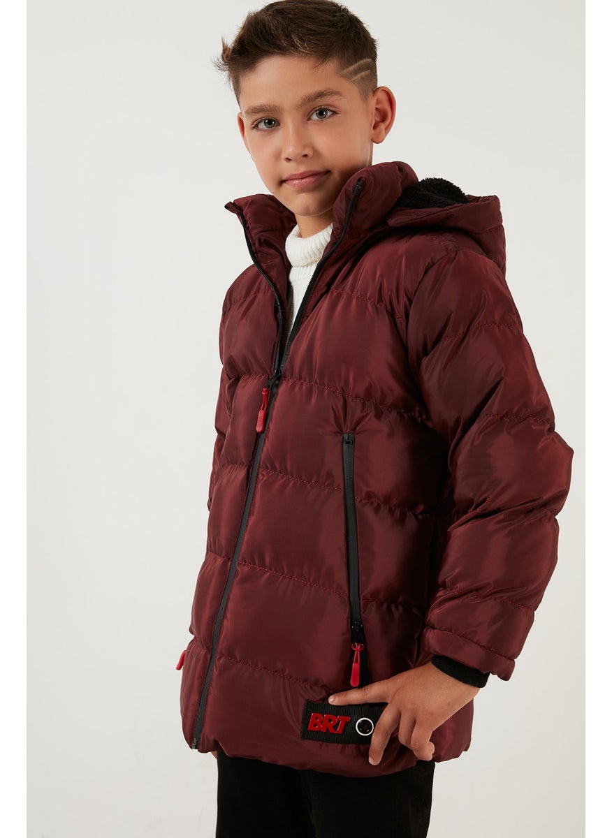 Plush Lined Removable Hooded Puffer Coat Boy's COAT 5763038