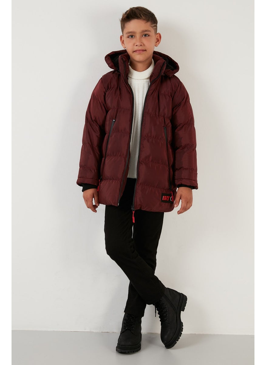 Plush Lined Removable Hooded Puffer Coat Boy's COAT 5763038