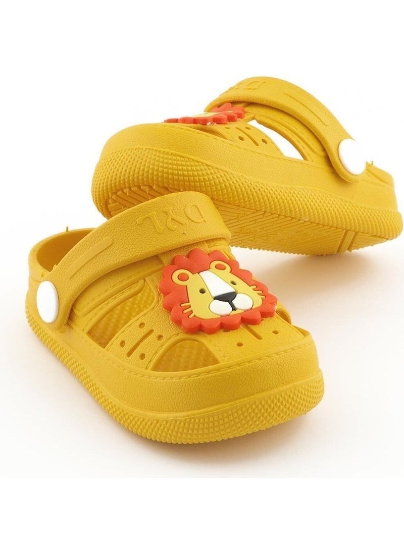 BK1001 Non-Slip Lion Patterned Kids Sandals Slippers