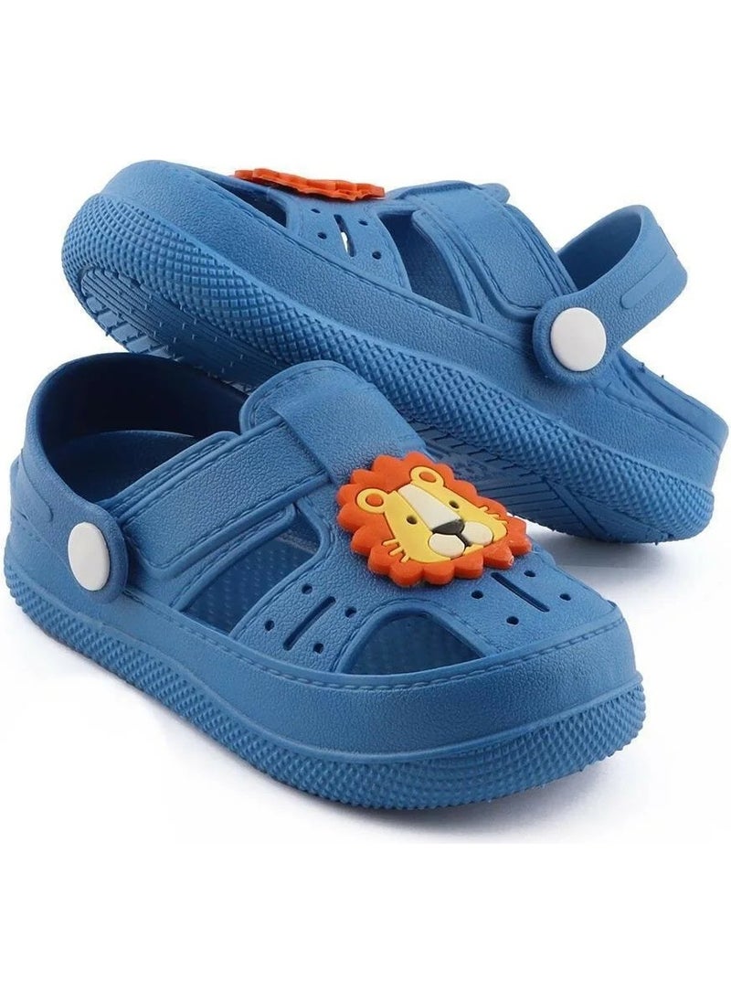 BK1001 Non-Slip Lion Patterned Kids Sandals Slippers