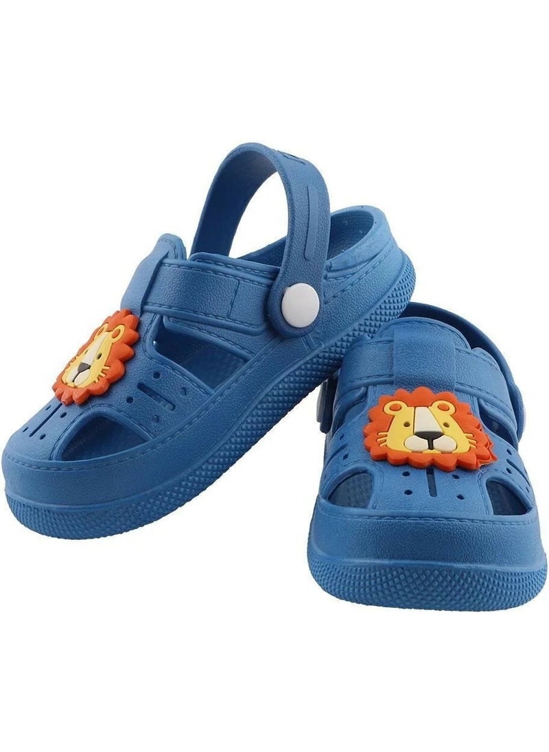 BK1001 Non-Slip Lion Patterned Kids Sandals Slippers