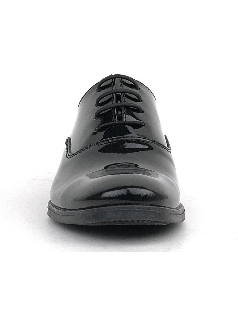Smokin Black Patent Leather Lace-Up Kids Classic Shoes