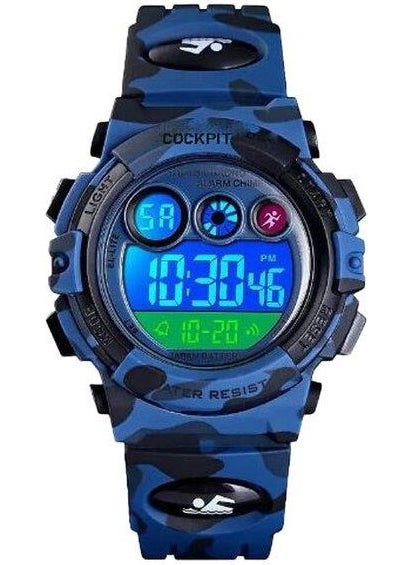 CK-5547BE Digital Camouflage Silicone Band Children's Wristwatch