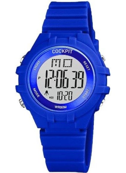 CK-3716BE Digital Silicone Band Blue Children's Wristwatch
