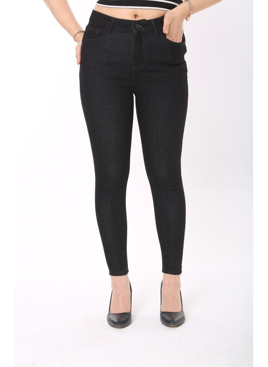 Blue High Waist Skinny Jeans Jeans C596