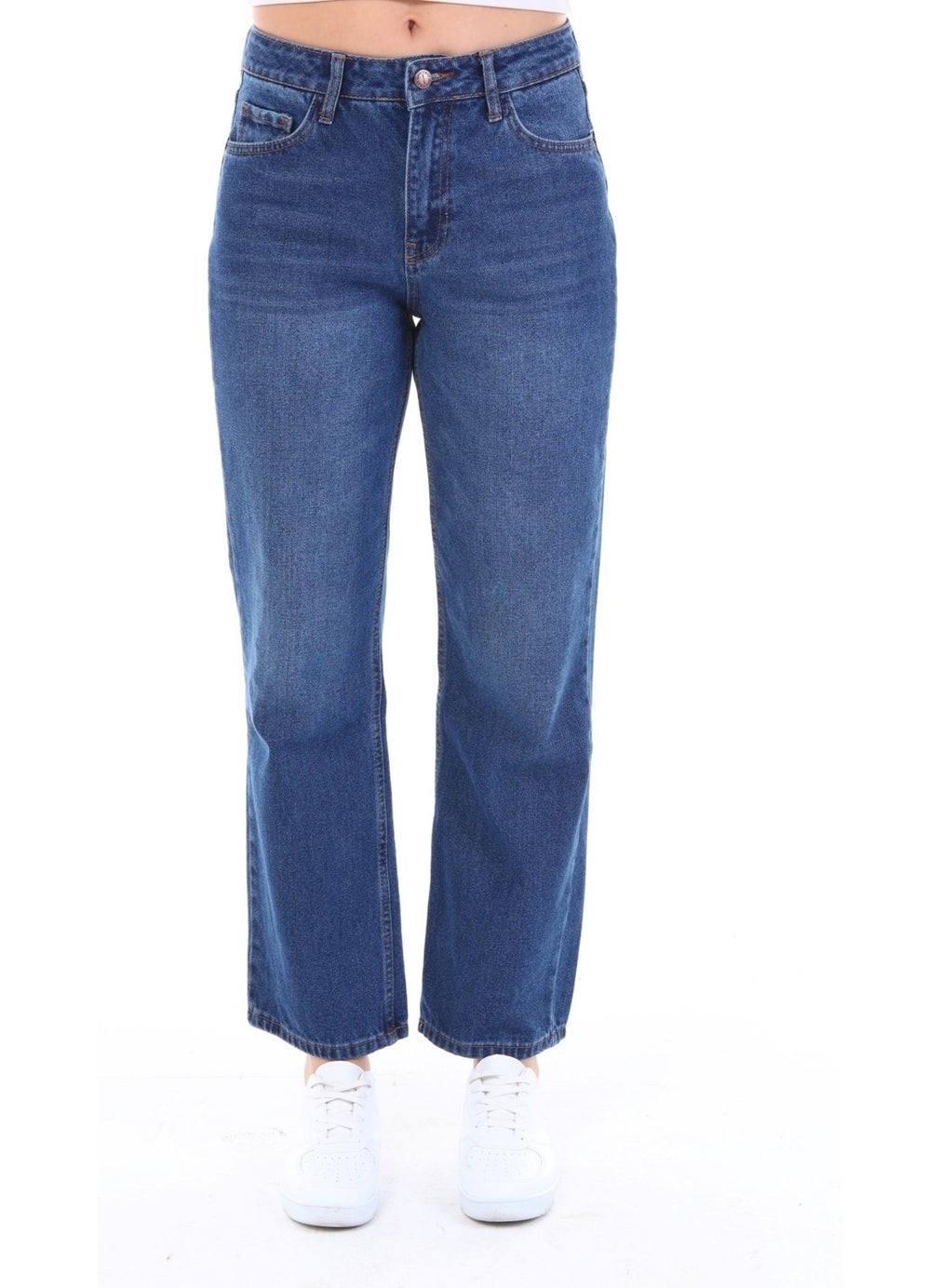 Women's High Waist Casual Jeans Plus Size Jeans - C602
