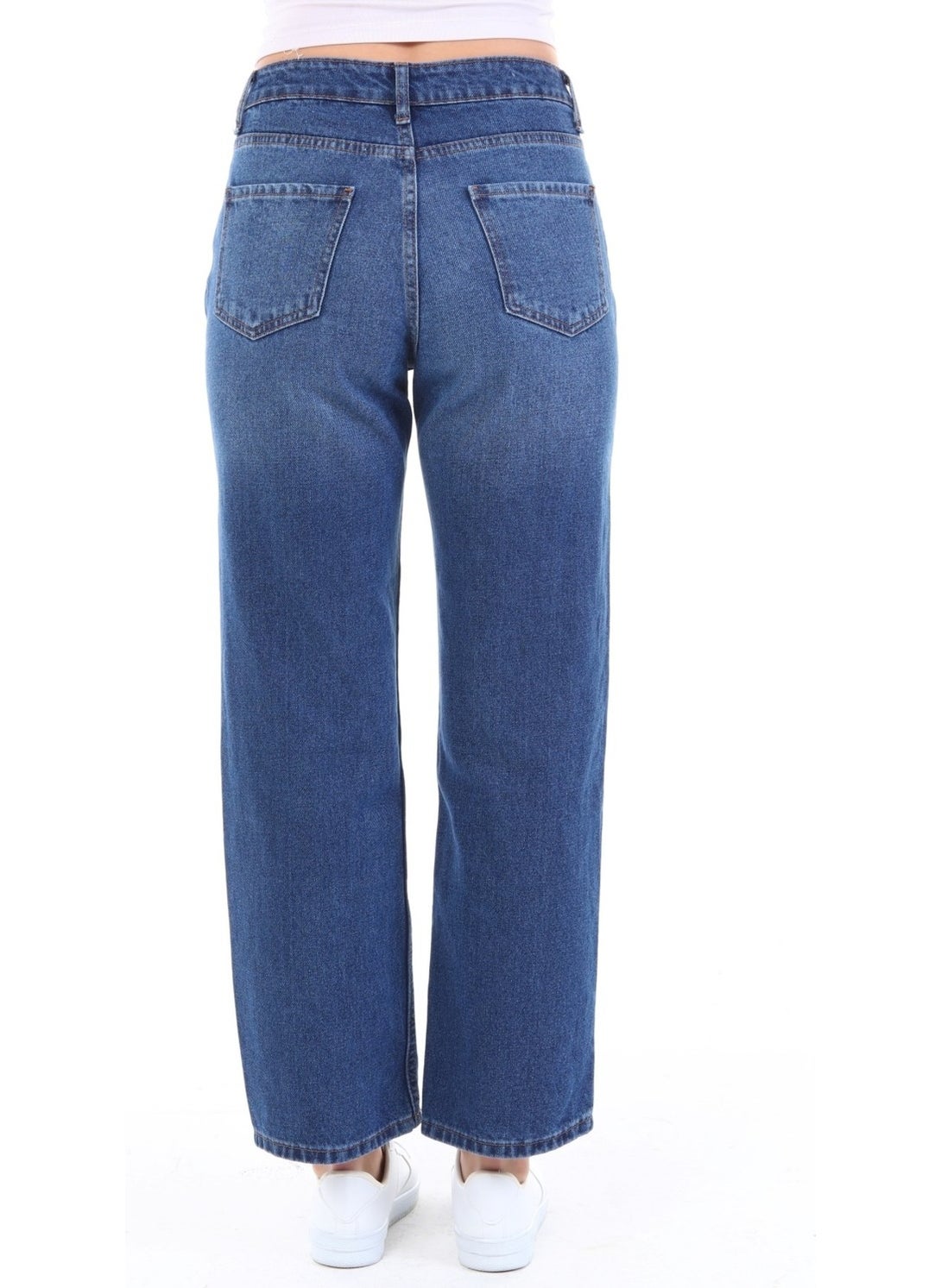 Women's High Waist Casual Jeans Plus Size Jeans - C602