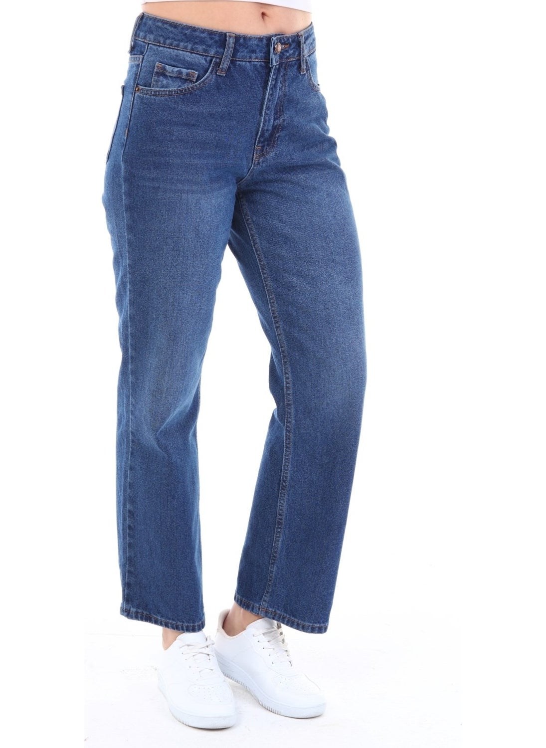 Women's High Waist Casual Jeans Plus Size Jeans - C602