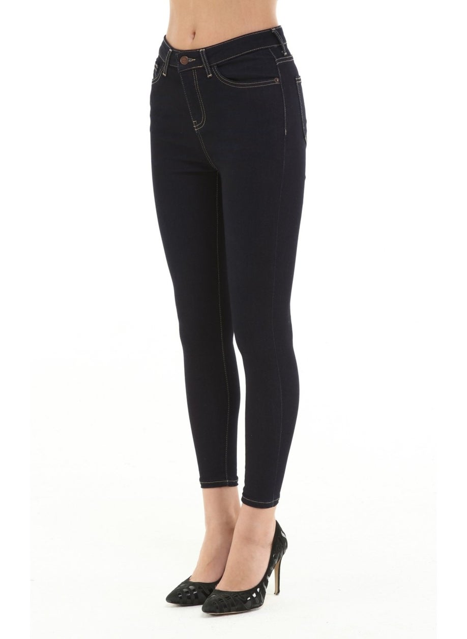 Blue High Waist Skinny Jeans Jeans C596