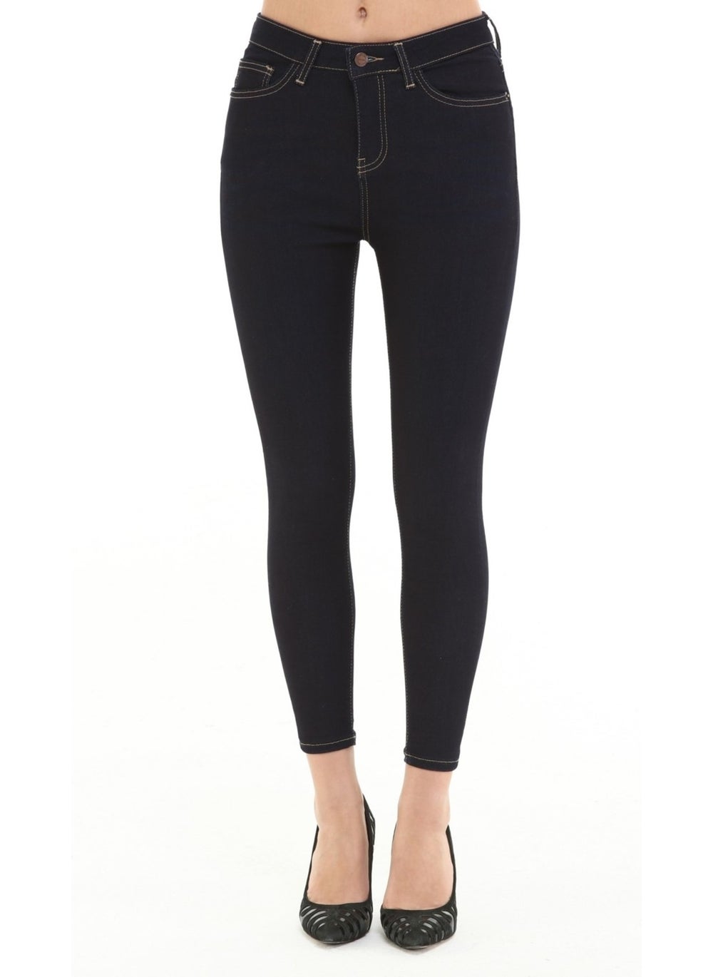 Blue High Waist Skinny Jeans Jeans C596