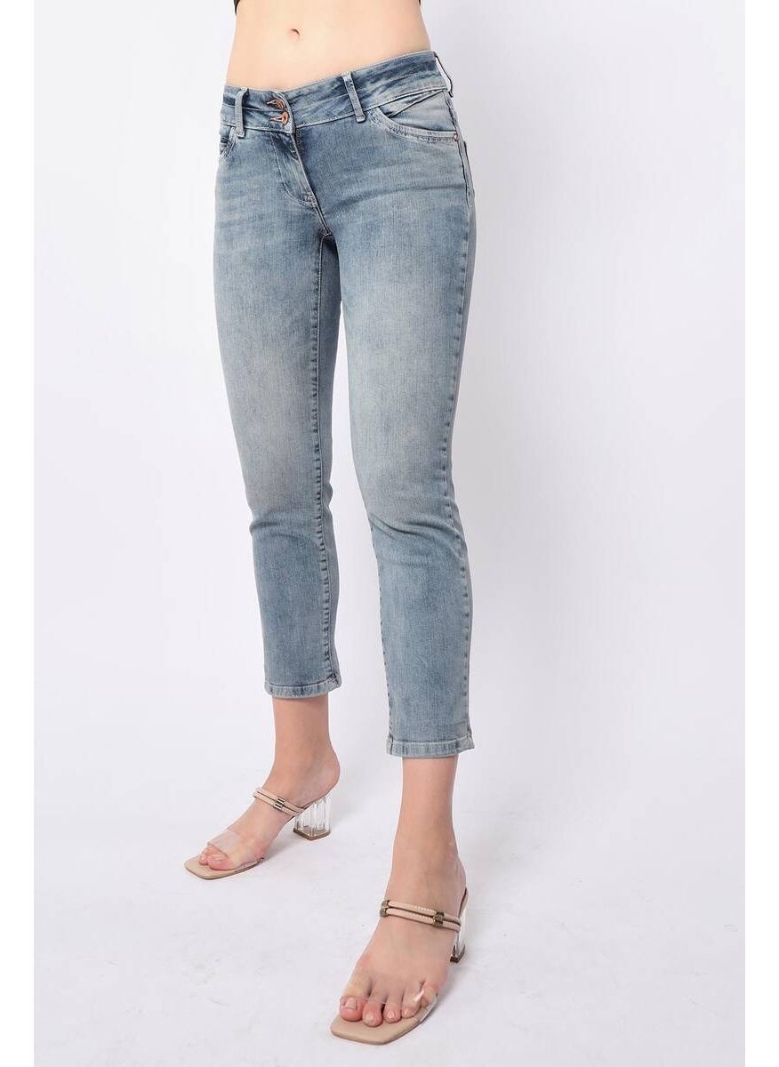 Women's Low Waist Blue Jeans