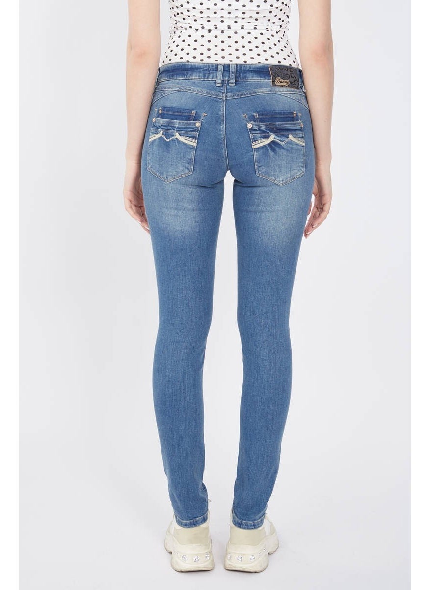 Zipper Detailed Women's Jeans