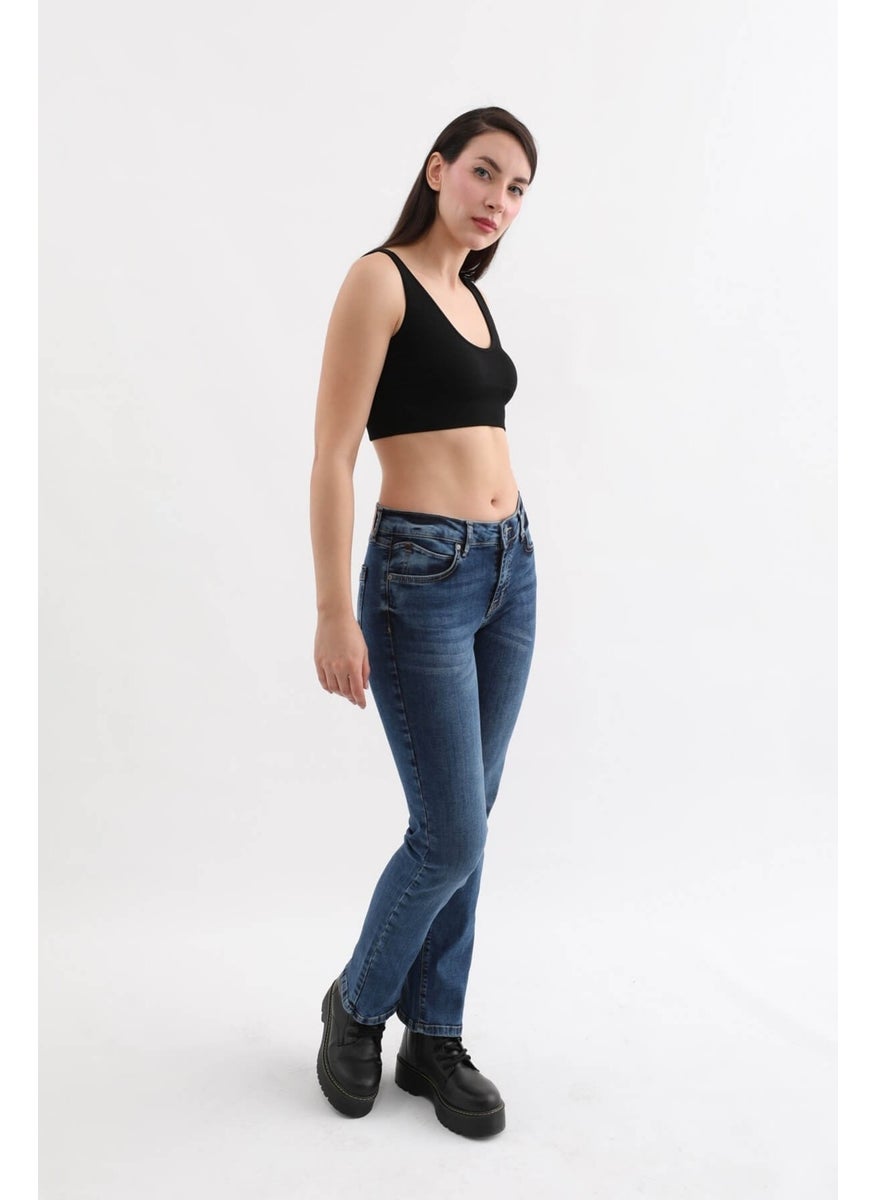 Women's Lycra Jeans Blue