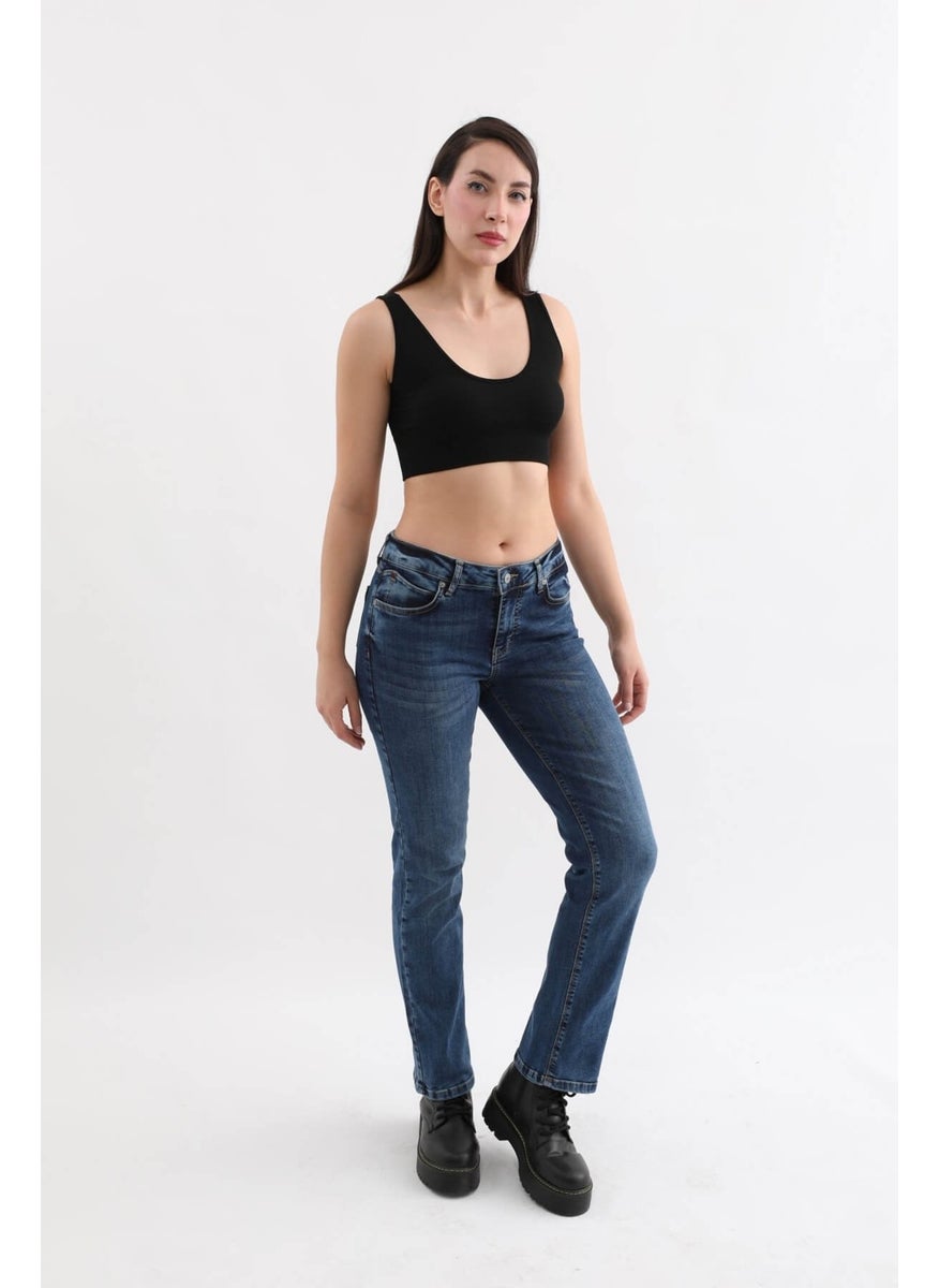 Women's Lycra Jeans Blue