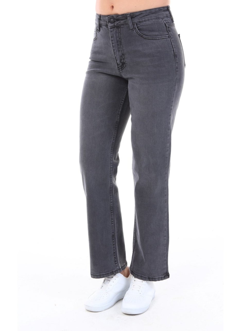 Women's High Waist Casual Jeans Plus Size Jeans - C602
