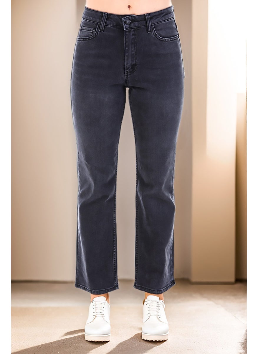 Women's High Waist Casual Jeans Plus Size Jeans - C602