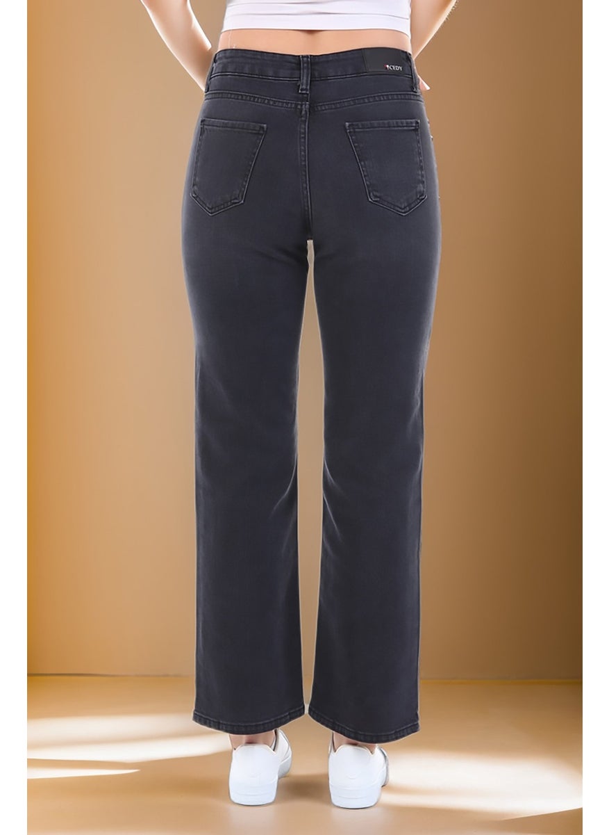 Women's High Waist Casual Jeans Plus Size Jeans - C602