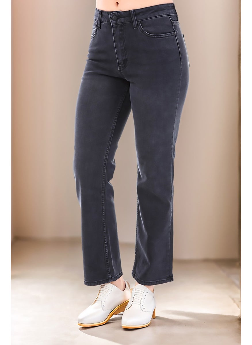Women's High Waist Casual Jeans Plus Size Jeans - C602
