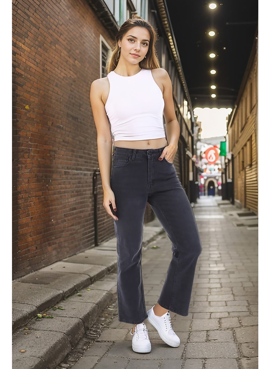 Women's High Waist Casual Jeans Plus Size Jeans - C602