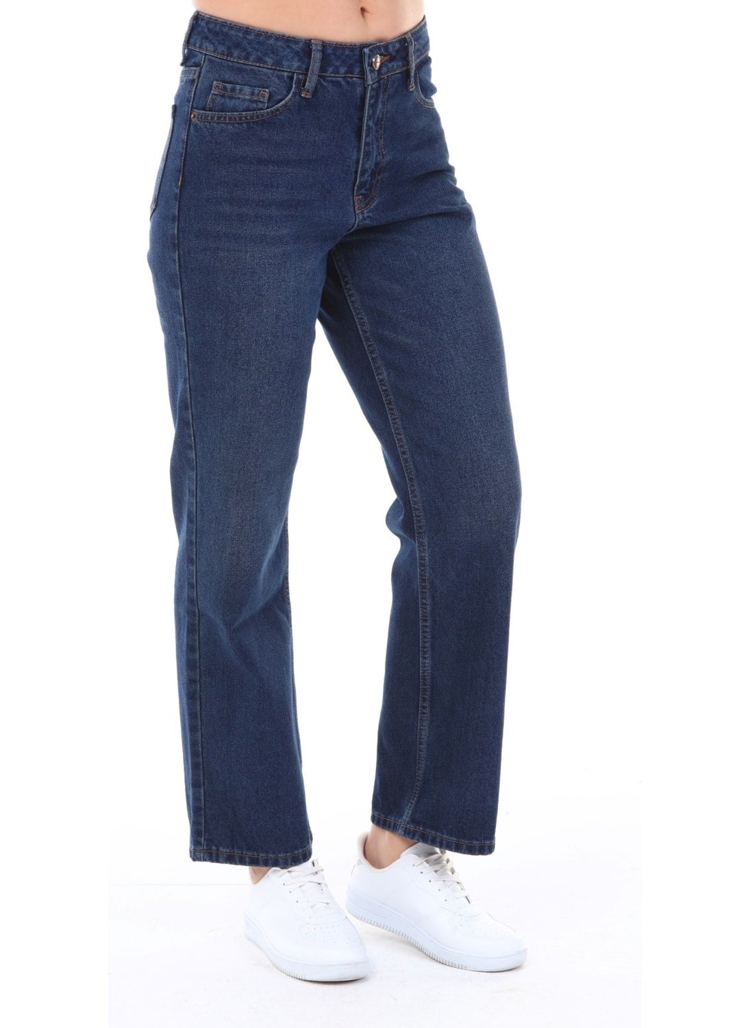 Women's High Waist Casual Jeans Plus Size Jeans - C602