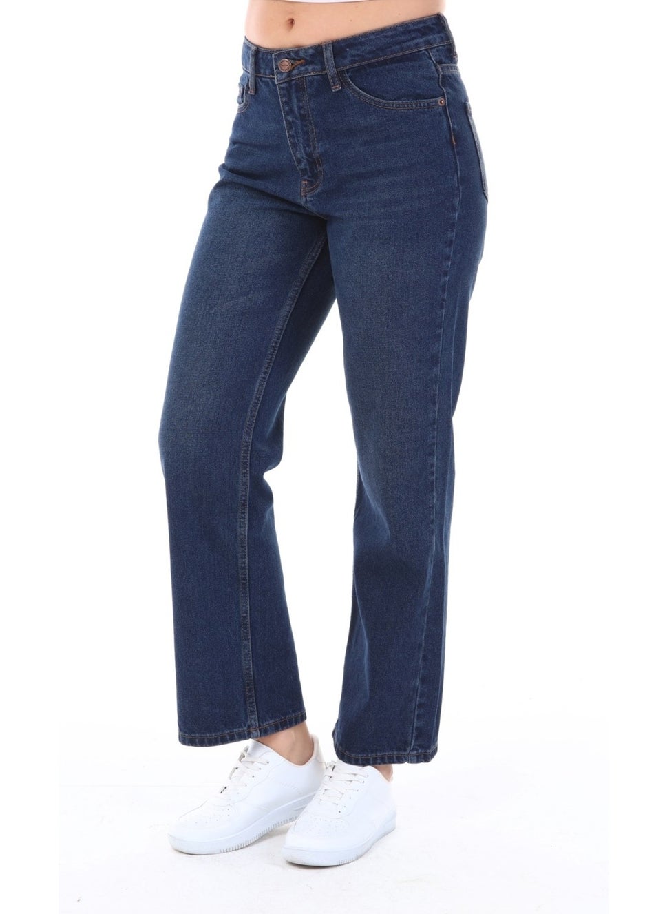 Women's High Waist Casual Jeans Plus Size Jeans - C602