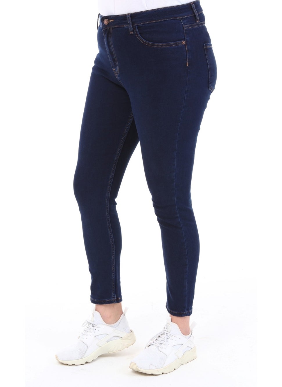 Women's Parlament Blue High Waist Jeans Skinny Fit Jeans Plus Size - C597