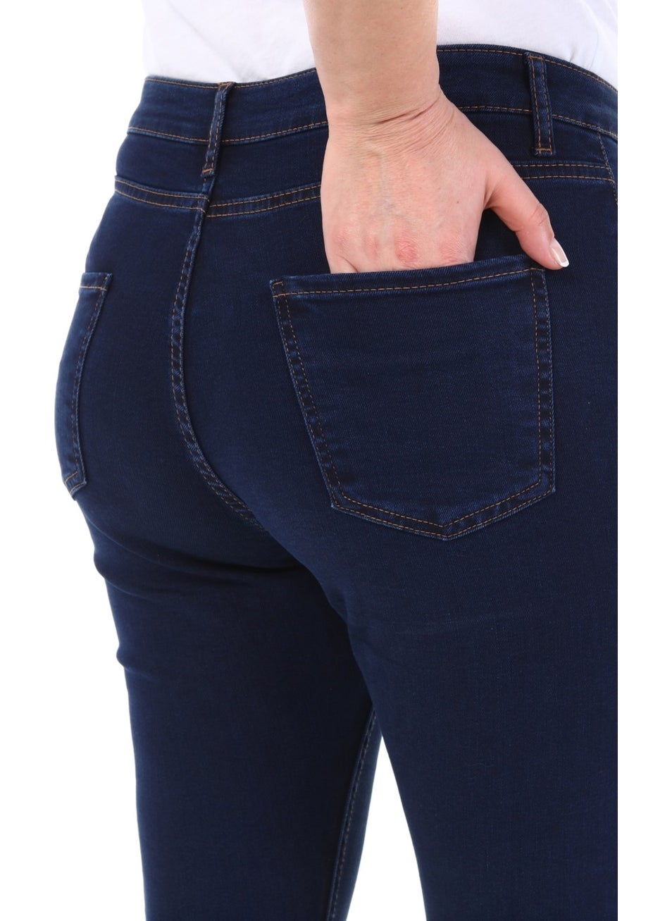 Women's Parlament Blue High Waist Jeans Skinny Fit Jeans Plus Size - C597
