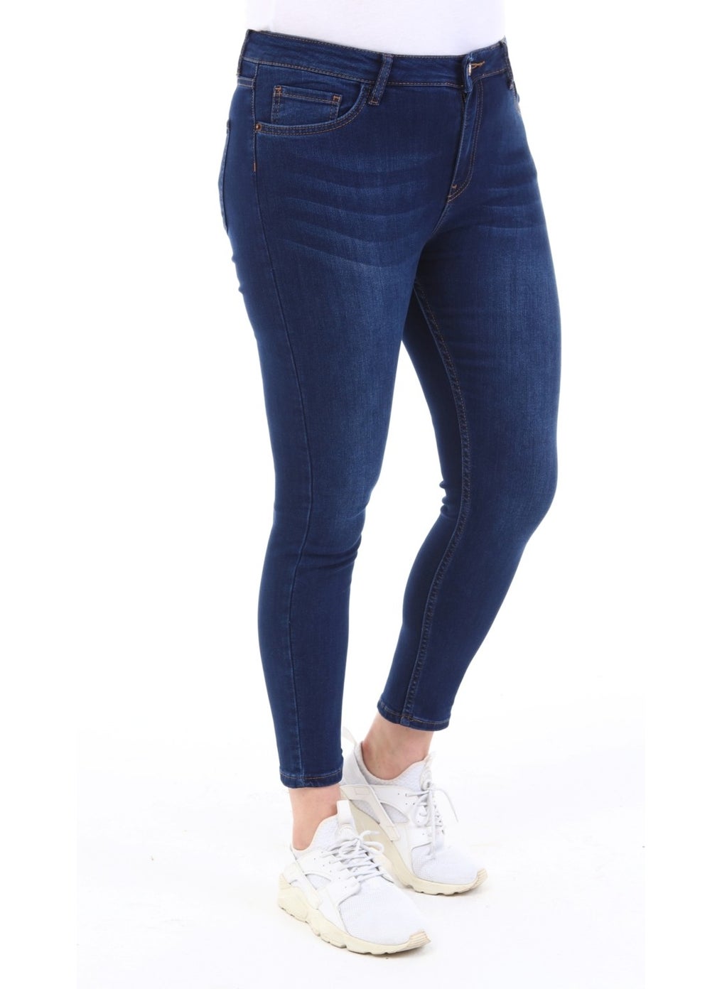 Women's Parlament Blue Stonewashed High Waist Jeans Skinny Fit Jeans Plus Size - C597
