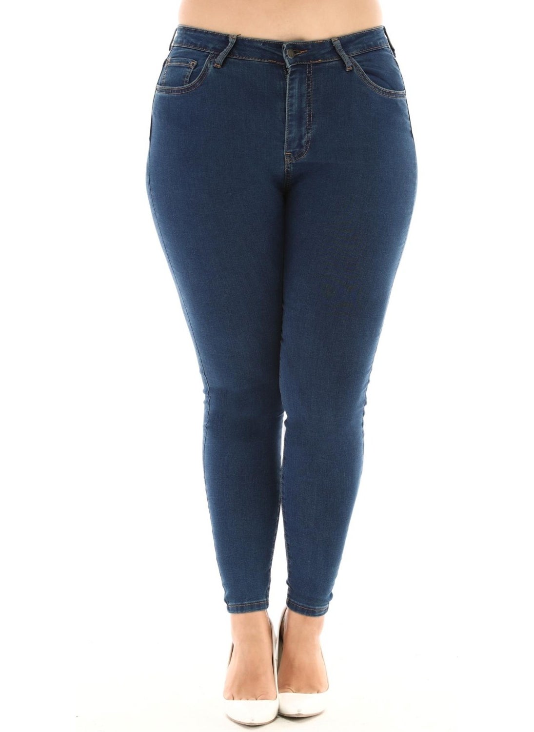 Women High Waist Skinny Fit Jeans Plus Size Denim Pantsc597