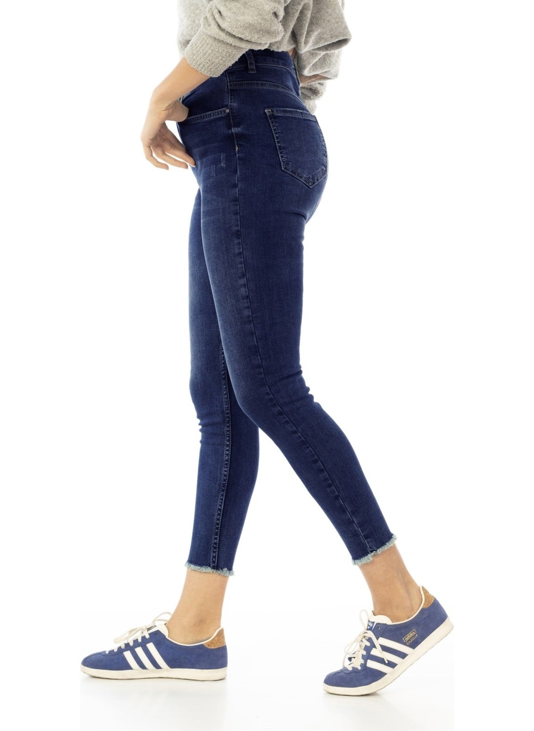 Blue High Waist Skinny Jeans C596